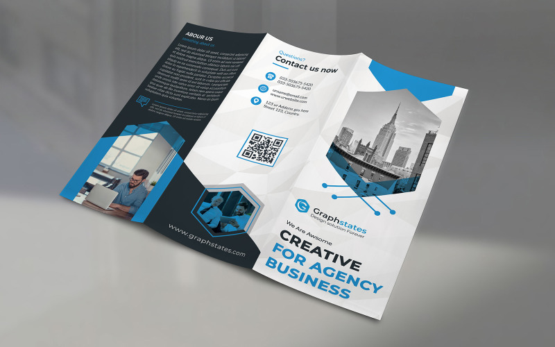 Download Фирменный стиль "Corporate Trifold Brochure - Corporate Identity Template" / Corporate Trifold Brochure - Corporate Identity Template - Фирменный стиль corporate,trifold,brochure,template,trifoldbrochure,design,bifold,flyer,business,graphic,graphicdesign,card,post,postcard,bule,red,orange,psd,ai,modern