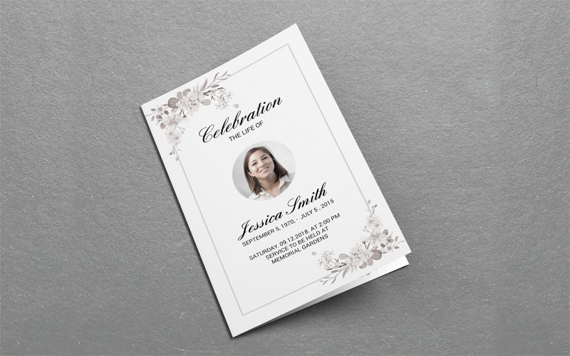 Download Фирменный стиль "Floral Memorial Program - Corporate Identity Template" / Floral Memorial Program - Corporate Identity Template - Фирменный стиль на тему графика funeral,program,template,brochure,memorial,service,obituary,programs,floral,church,order,of,printable