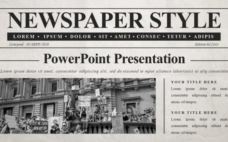 Лучшая газета шаблон PowerPoint