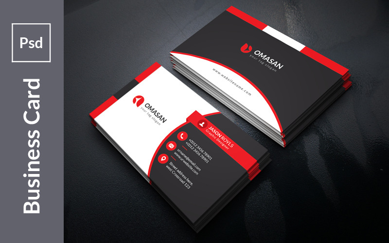 Round art Business Card - Corporate Identity Template