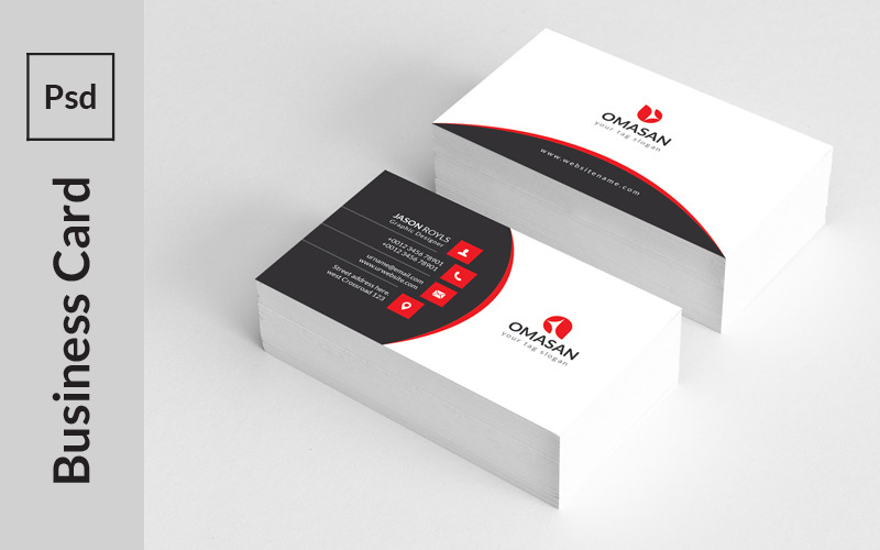 Simple Round Art Business Card - Corporate Identity Template