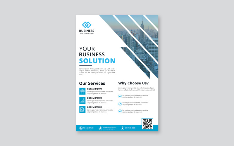 Triangles Shape Business Flyer - Corporate Identity Template