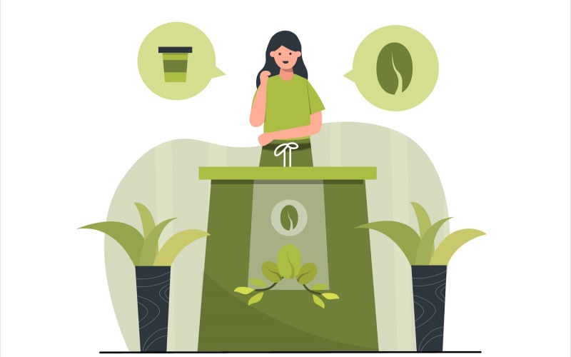 Download Vector "Barista Flat Design - Vector Image" / Barista Flat Design - Vector Image - Vector на тему графика illustration,vector,flat,coffee,shop,bean,barista,cafe,restaurant,drink,cup,beverage,caffeine,espresso,cappuccino