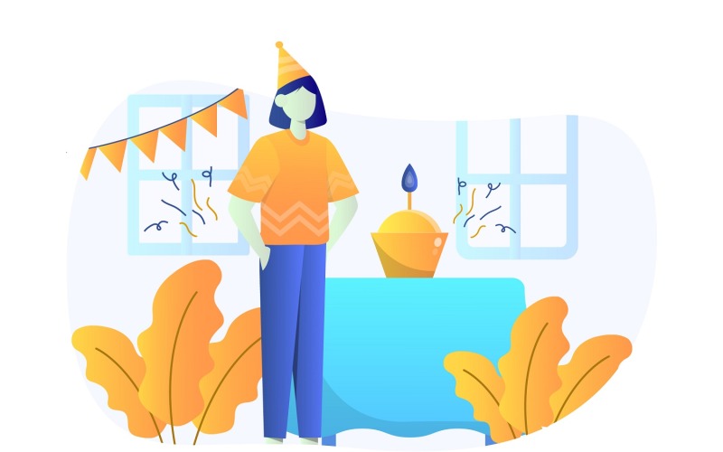 Birthday Concept Illustration - Vector Image