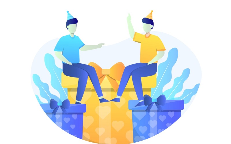 Birthday Flat Design - Vector Image