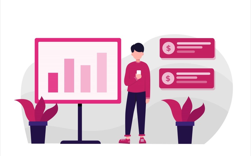 Download Vector "Finance Business Flat Illustration - Vector Image" / Finance Business Flat Illustration - Vector Image - Vector на тему графика illustration,vector,flat,graphic,design,business,finance,bank,financial,money,investment,economy,currency,payment,accounting