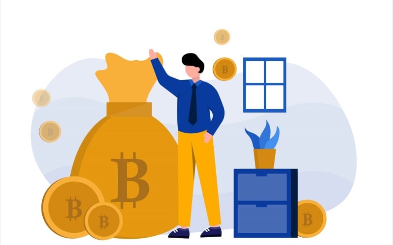 Finance Flat Design Illustration - Vector Image