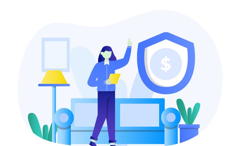 Download Vector "Life Insurance Flat Illustration - Vector Image" / Life Insurance Flat Illustration - Vector Image - Vector на тему графика illustration,vector,flat,insurance,care,health,business,security,protection,life,safety,finance,family,property,medical