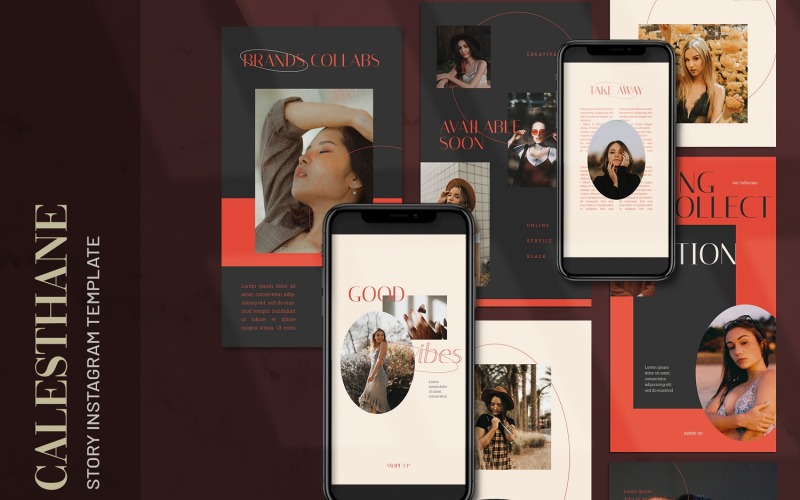 Download Шаблон для соцсетей "Calesthane - Fashion Instagram Stories Template for Social Media" / Calesthane - Fashion Instagram Stories Template for Social Media - Шаблон для соцсетей на тему графика creative,instagram,stories,instastory,fashion,feminime,stylish,lifestyle,layout,unique,minimal,whitespace,modern,story,elegant
