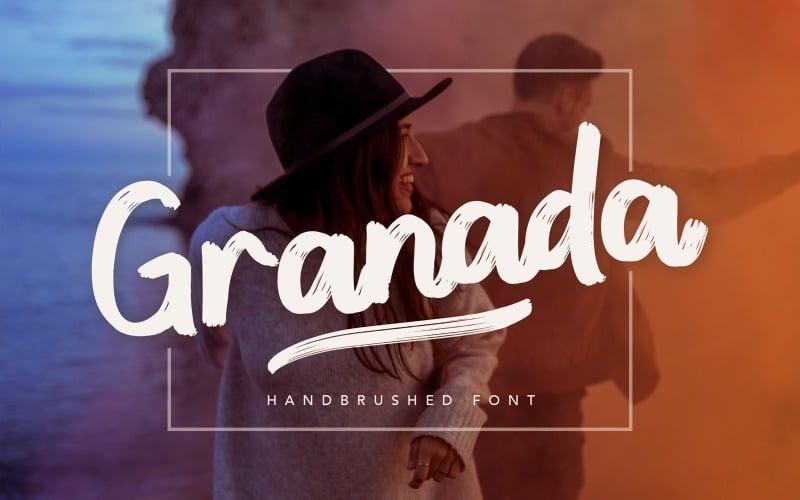 Granada Hand geborsteld lettertype