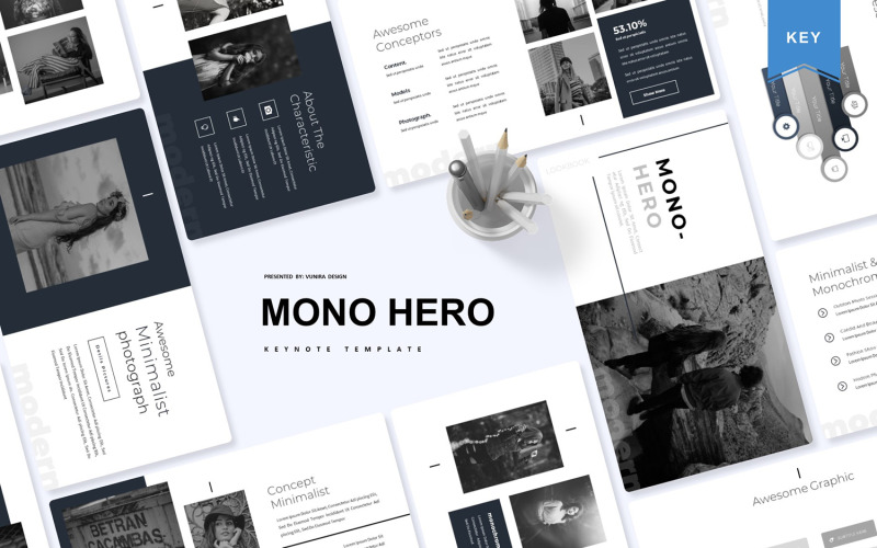 Mono Hero - шаблон Keynote