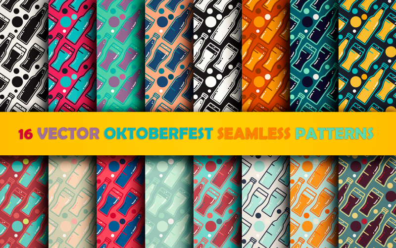 Download Pattern "Oktoberfest  s Set Pattern" / Oktoberfest  s Set Pattern - Pattern на тему графика lettering,vintage,logo,illustration,label,beer,poster,design,sign,brewery,retro,party,vector,old,advertising,text,stamp,cool,holiday,ornament,festival,badge,restaurant,liquid,bar,drink,menu,b
