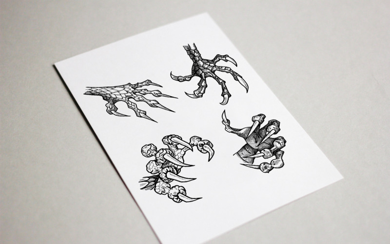 Download Фирменный стиль "Dragon Monster Paws and Claws Set - Corporate Identity Template" / Dragon Monster Paws and Claws Set - Corporate Identity Template - Фирменный стиль на тему графика illustration,design,vector,fabric,tattoo,clipart,happy,strong,hand,powerful,dark,power,history,background,black,red,white,educational,graphic,sketch,print,drawing,wall,cartoon,metal,scary,hor