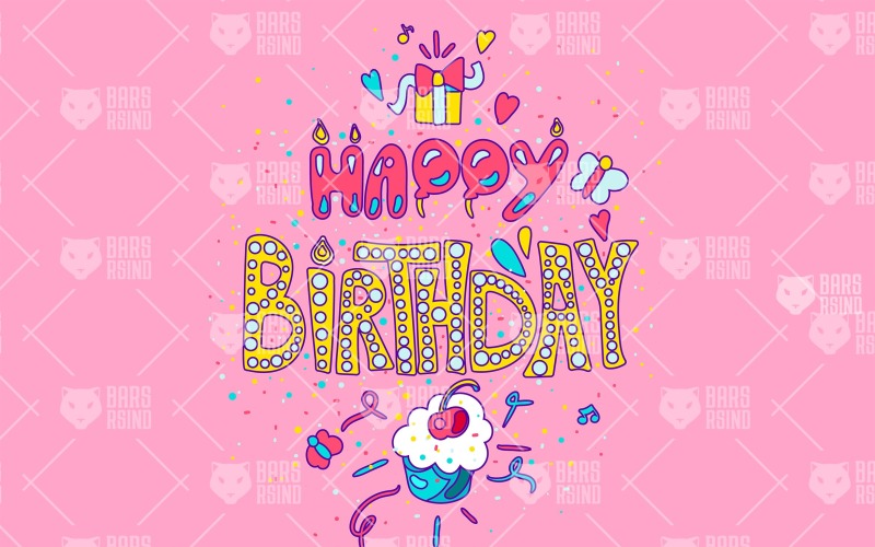 Download Фирменный стиль "Happy Birthday Typography - Corporate Identity Template" / Happy Birthday Typography - Corporate Identity Template - Фирменный стиль на тему графика fun,invitation,card,type,typography,vintage,illustration,label,poster,design,template,sign,retro,quote,greeting,decorative,party,postcard,vector,text,art,happy,holiday,flat,colorful,event,dec