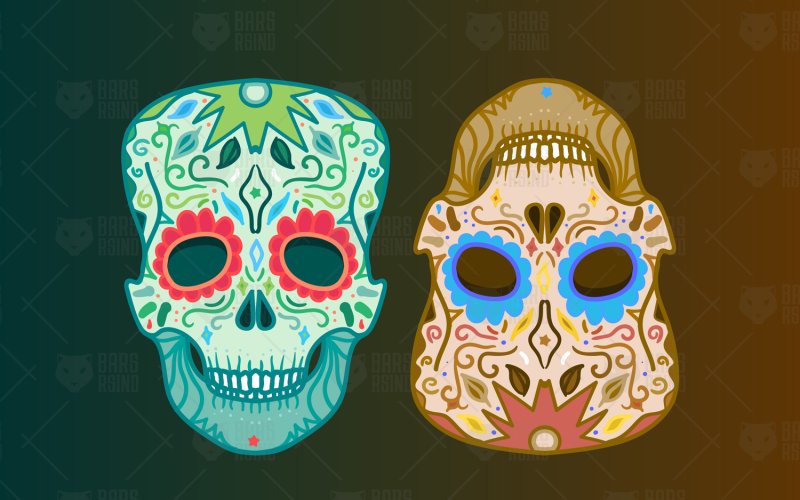 Download Фирменный стиль "Mexican Skulls - Corporate Identity Template" / Mexican Skulls - Corporate Identity Template - Фирменный стиль на тему графика vintage,design,decorative,party,vector,floral,art,drawn,tattoo,holiday,ornament,festival,colorful,decoration,skeleton,human,skull,scary,horror,celebration,death,halloween,spooky,swirl,day,hea