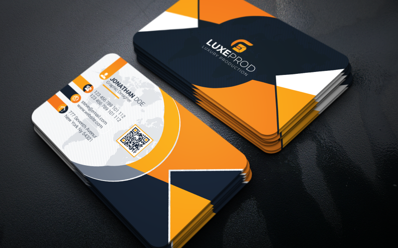 Download Фирменный стиль "Orange Color Business Card - Corporate Identity Template" / Orange Color Business Card - Corporate Identity Template - Фирменный стиль на тему графика black,blue,bundle,business,card,clean,cmyk,color,company,corporate,creative,design,green,horizontal,modern,personal,print,ready,professional,psd
