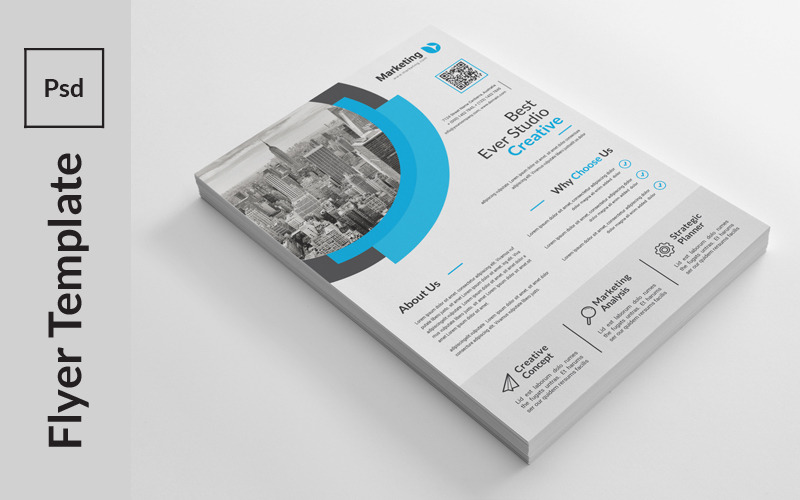 Clean Creative Flyer - mall för företagsidentitet