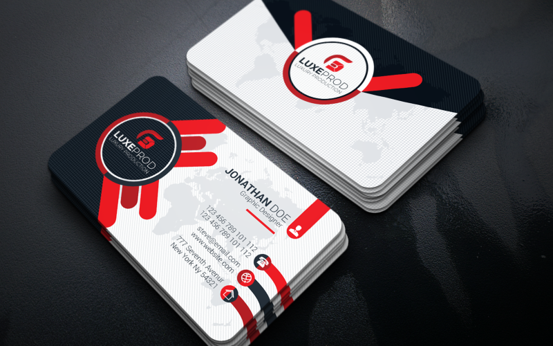 Download Фирменный стиль "Red Color Business Card - Corporate Identity Template" / Red Color Business Card - Corporate Identity Template - Фирменный стиль на тему графика black,blue,bundle,business,card,clean,cmyk,color,company,corporate,creative,design,green,horizontal,modern,personal,print,ready,professional,psd