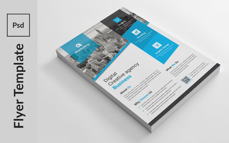 Simple Design Business Flyer - Vorlage für Unternehmensidentität