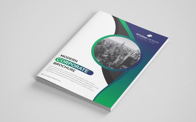 Download Фирменный стиль "Bi fold Brochure Design Dark Teal - Corporate Identity Template" / Bi fold Brochure Design Dark Teal - Corporate Identity Template - Фирменный стиль на тему графика magazine,catalog,corporation,folder,leaflet,profile,advertise,agency,booklet,report,annual,promotion,branding,flyer,bi,fold,brochure,marketing,print,advertising