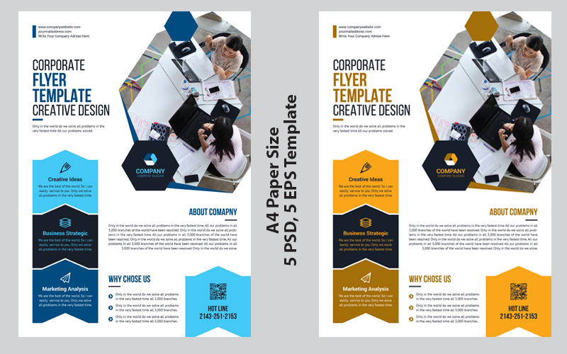 Download Фирменный стиль "Business Flyer - Corporate Identity Template" / Business Flyer - Corporate Identity Template - Фирменный стиль на тему графика psd,flyer,corporate,liflet,computer,internet,stationery,poster,id,kit,blue,hi-quality,official,sample,business,logo,professional,modern,art,standard