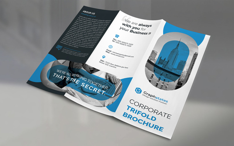 Download Фирменный стиль "Business Trifold Brochure Bundle - Corporate Identity Template" / Business Trifold Brochure Bundle - Corporate Identity Template - Фирменный стиль trifold,brochure,bundle,bifold,flyer,businesscard,card,design,graphic,blue,green,red,orange,color,psd,ai,postcard,corporate,business,clean