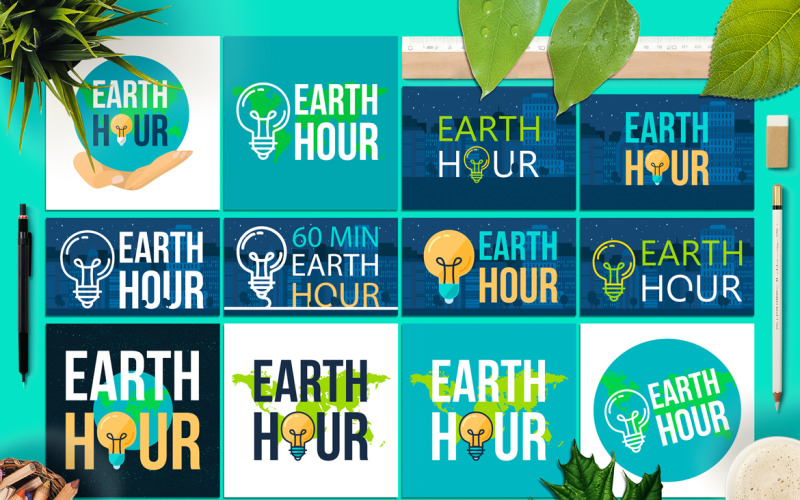 Download Фирменный стиль "Earth Hour Banners With Lamp - Corporate Identity Template" / Earth Hour Banners With Lamp - Corporate Identity Template - Фирменный стиль на тему графика modern,illustration,label,poster,design,sign,typographic,nature,vector,text,hand,globe,map,green,light,environmental,earth,planet,city,town,building,energy,power,eco,environment,background,gr