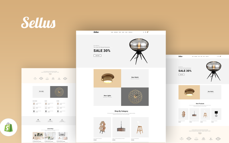 Gts Sellus - Flerfunktionssektioner Shopify-tema
