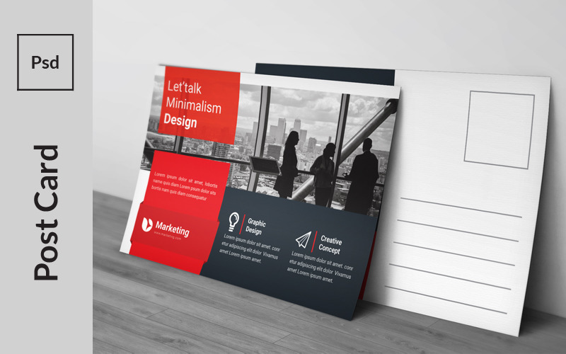 Download Фирменный стиль "Modern Dark Postcard - Corporate Identity Template" / Modern Dark Postcard - Corporate Identity Template - Фирменный стиль на тему графика ad,advert,advertisement,bundle,business,card,clean,colorful,colors,concept,conceptual,corporate,design,double,sided,flexible,light,mailer,media,multipurpose