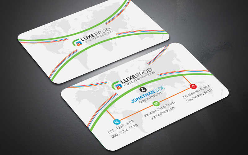 Download Фирменный стиль "Simple Business Card - Corporate Identity Template" / Simple Business Card - Corporate Identity Template - Фирменный стиль на тему графика black,blue,bundle,business,card,clean,cmyk,color,company,corporate,creative,design,green,horizontal,modern,personal,print,ready,professional,psd