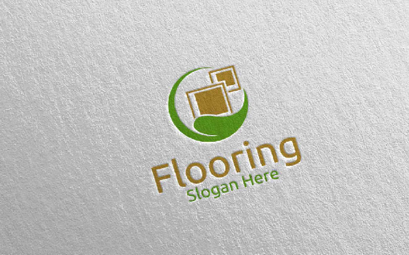 Modèle de logo de parquet en bois 12