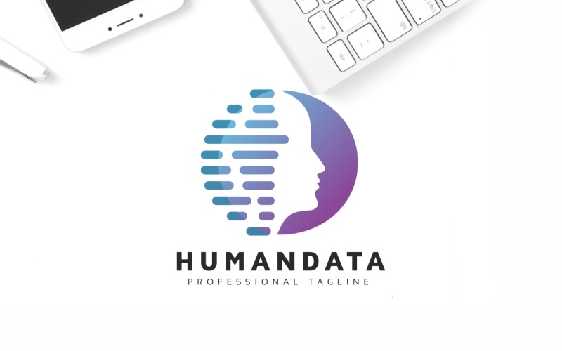 Download Шаблон логотипа "Human Virtual Data Logo Template" / Human Virtual Data Logo Template - Шаблон логотипа на тему графика ai,artificial,intelligence,augmented,reality,box,brainstorm,bright,business,creative,creativity,cube,data,development,digital,engineer,entertainment,gaming,global,head