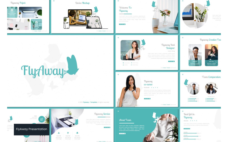Modello PowerPoint Flyaway