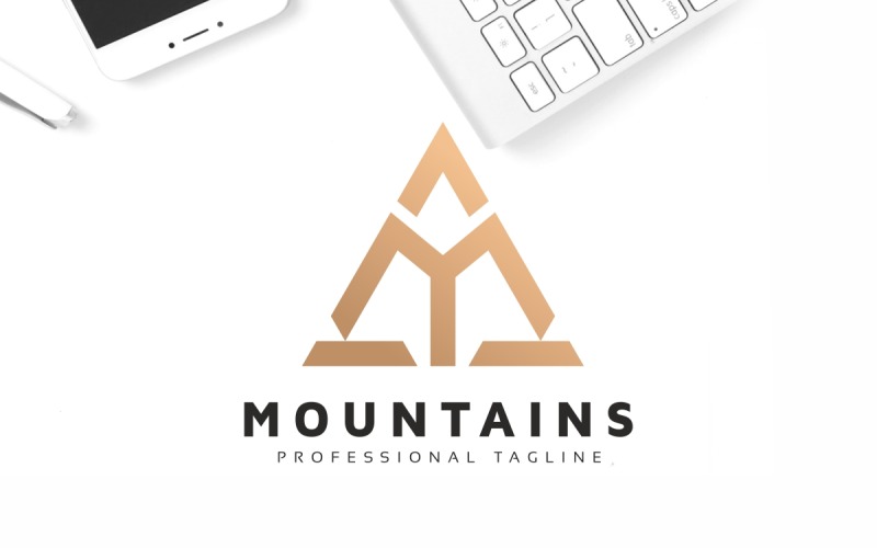 Download Шаблон логотипа "Mountains M Letter Logo Template" / Mountains M Letter Logo Template - Шаблон логотипа на тему графика business,consulting,creative,design,letter,m,logo,marketing,media,metro,modern,mountain,professional,studio
