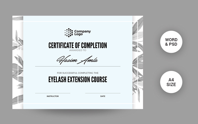 Download Шаблон сертификата "Creative Design Certificate Template" / Creative Design Certificate Template - Шаблон сертификата на тему графика editable,completion,appreciation,achievement,certificate,custom,diploma,printed,file,template,graduation