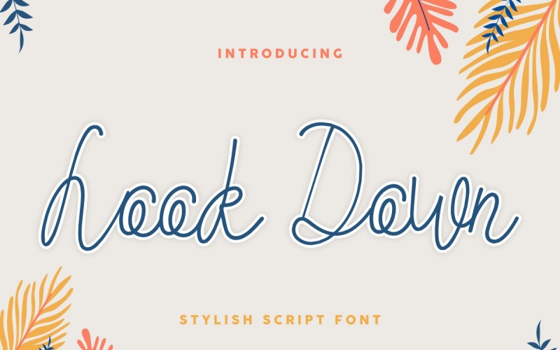 Kijk naar beneden lettertype