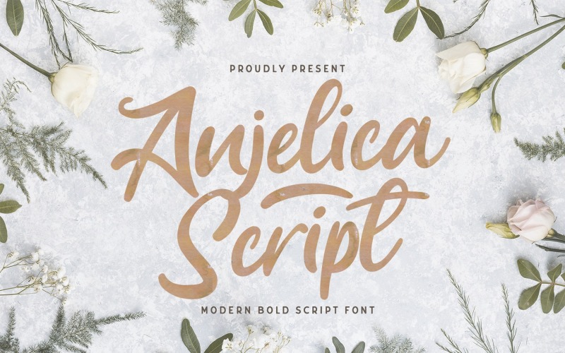 Script Anjelica - Fonte cursiva em negrito