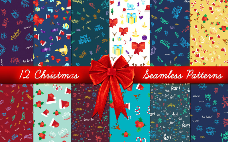 Download Pattern "Xmas Seamless Set Pattern" / Xmas Seamless Set Pattern - Pattern на тему графика font,calligraphy,lettering,script,christmas,invitation,card,type,typography,vintage,label,poster,design,retro,greeting,title,decorative,typographic,winter,vector,fabric,text,art,calligraphic,