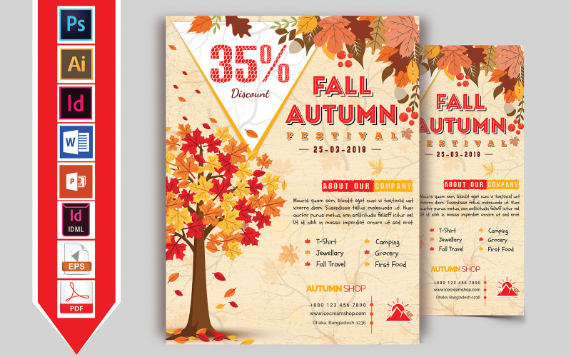 Download Фирменный стиль "Autumn Fall Sale Flyer Vol-03 - Corporate Identity Template" / Autumn Fall Sale Flyer Vol-03 - Corporate Identity Template - Фирменный стиль flyer,doc,indesign,psd,indd,eps,vector,autumn,fall,autumn-festival,fall-festival,autumn-fall-flyer,business,shop-discount,festival-flyer,poster,shop,autumn-shop,fall-shop