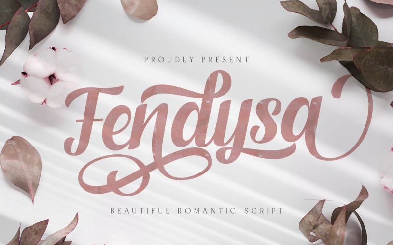 Fendysa - Gyönyörű romantikus kalligráfia kurzív betűtípus