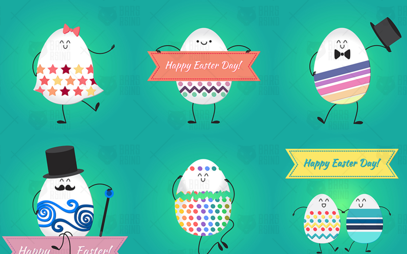 Download Фирменный стиль "Happy Easter Eggs - Corporate Identity Template" / Happy Easter Eggs - Corporate Identity Template - Фирменный стиль на тему графика paint,fun,vintage,illustration,design,retro,cute,greeting,decorative,postcard,vector,color,collection,comic,clipart,happy,holiday,spring,ornament,religious,colorful,decoration,dance,backgroun