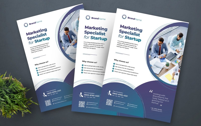 Marketing Specialist for Startup Corporate Identity Template