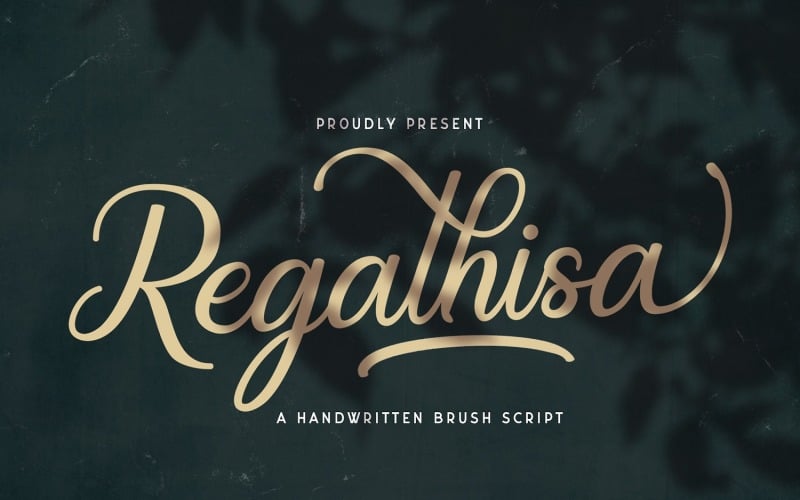 Regalhisa - Kalligrafikursiv typsnitt