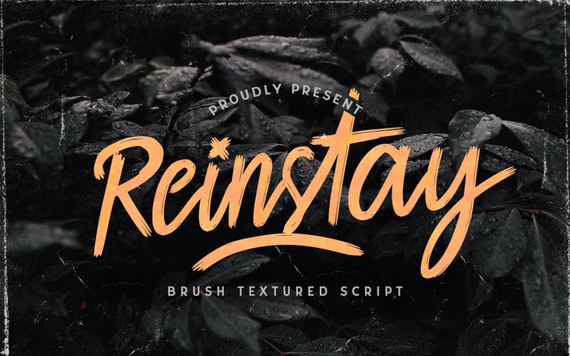 Reinstay - Brush texturált kurzív betűtípus
