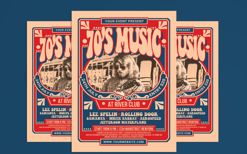 Download Фирменный стиль "70's Music Event - Corporate Identity Template" / 70's Music Event - Corporate Identity Template - Фирменный стиль 70&amp;#039;s,80&amp;#039;s,90&amp;#039;s,box,club,colorful,cool,dance,disco,event,flash,flyer,full,colour,hippie,invitation,night,nineties,old,party