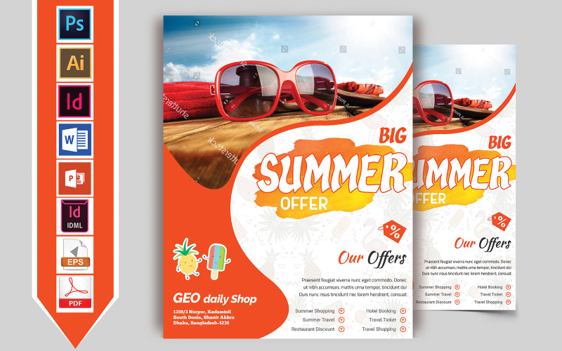 Download Фирменный стиль "Summer Sale Flyer Vol-03 - Corporate Identity Template" / Summer Sale Flyer Vol-03 - Corporate Identity Template - Фирменный стиль summer,sale,discount,offer,flyer,poster,tour,travel,psd,eps,indesign,ms,word,powerpoint,idml,vector,pdf,print,template,ready