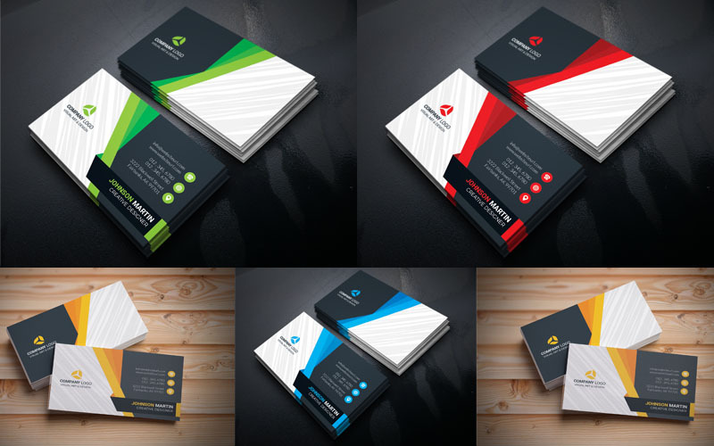 Vizitka zelené barvy - šablona Corporate Identity