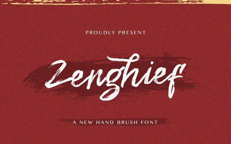 Zenghief - Handpenseel lettertype