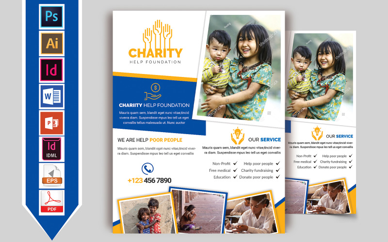 Charity Donation Flyer Vol-02 - Mall för företagsidentitet