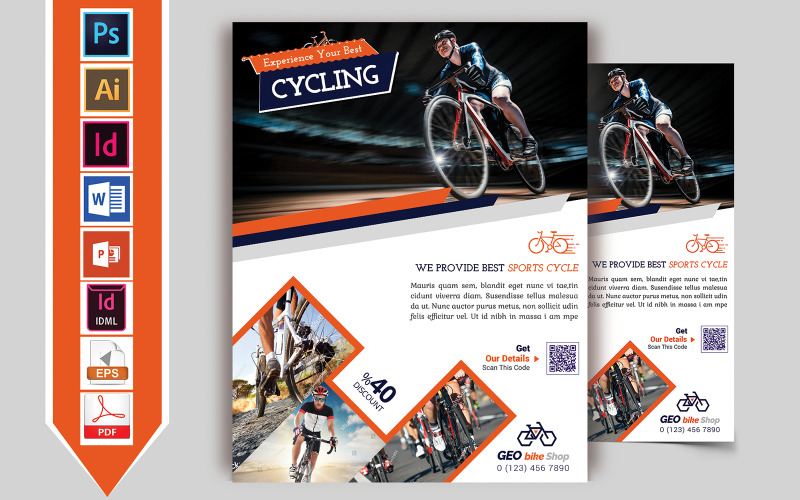 Cycle Shop Flyer Vol-01 - Vorlage für Corporate Identity
